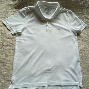 Brooks Brothers slim fit size L white polo 100% cotton